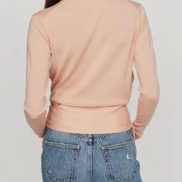 Maje Meryla Peach Tie-Waist Wool Sweater - Sz M - WORN ONCE - Picture 15 of 16